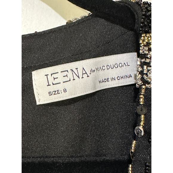 Ieena Mac Duggal Sequined Embellished Shoulder Evening Gown Size 8 NWOT #55704 - Picture 5 of 16